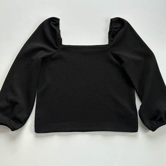Madewell Black Square Neck Top - Picture 1 of 4